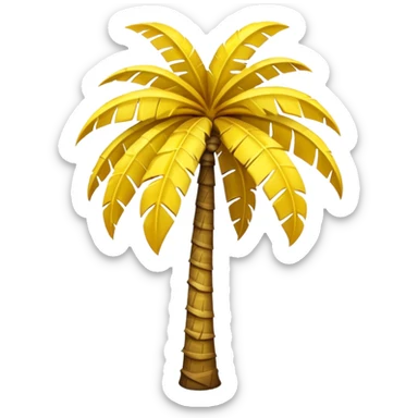 Yellow palm tree sticker