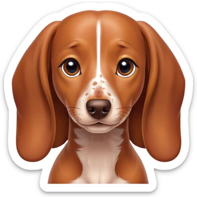freckled dachshund sticker
