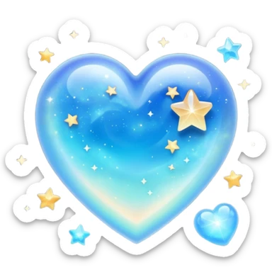 stars opalite heart galaxy opalite sticker