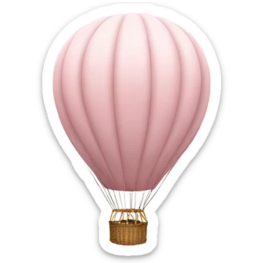 Pale pink hot air balloon  sticker