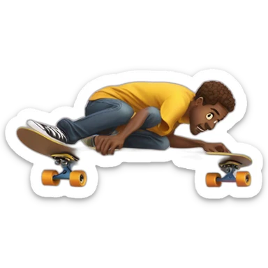 skateboard fail sticker