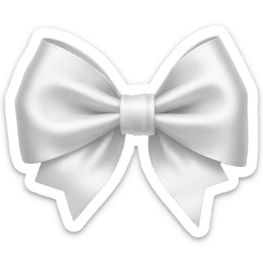 white satin bow sticker