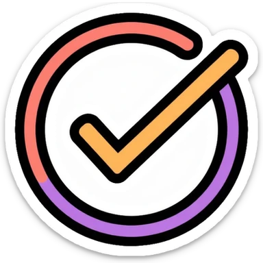 checkbox with check mark inside a circle sticker