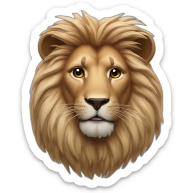 Photorealistic lionhead sticker
