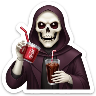 Reaper drinking a dr pepper sticker