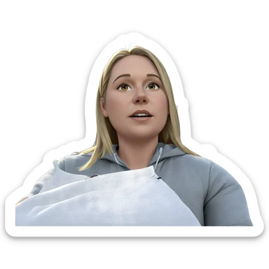 girl with blonde hair outdoors sticker