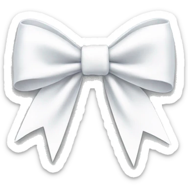White bow sticker