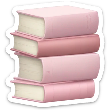 Stack of pale pink books sticker