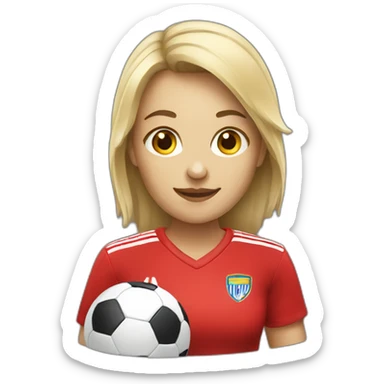 female soccer supporter sticker