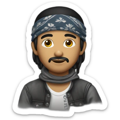 Cholo with a bandana  sticker