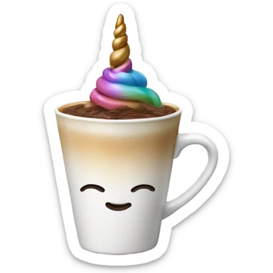 Unicorn coffee sticker