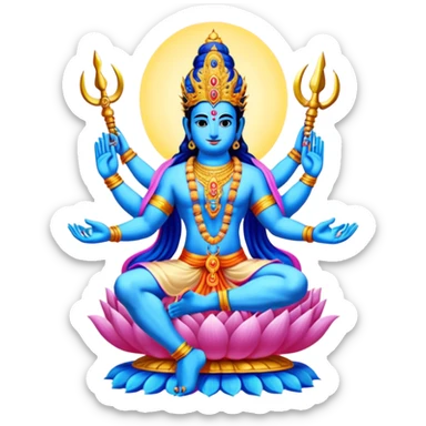 combined form of Bhagwan Vishnu 10 avatars. sticker