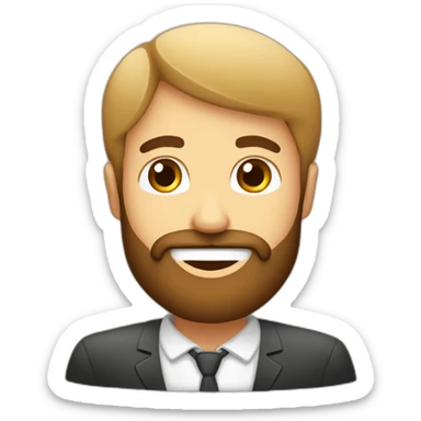 homem com barba segurando um copo café sticker