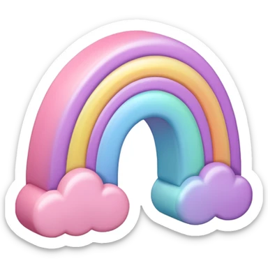 Pink Pastel rainbow sticker