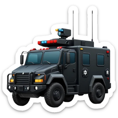 Need a SWAT truck emoji that I can copy and paste with no guns on top sticker