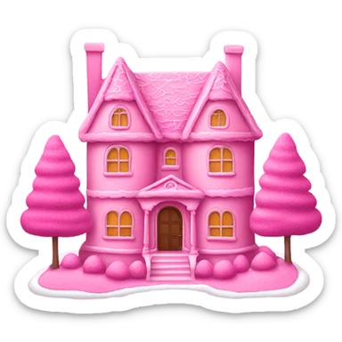 pink gingerbread mansion sticker