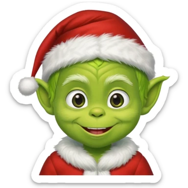 Grinch baby boy sticker