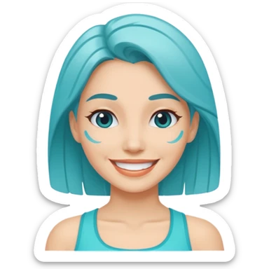 Lady aqua fit sticker