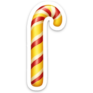 Yellow candy cane sticker