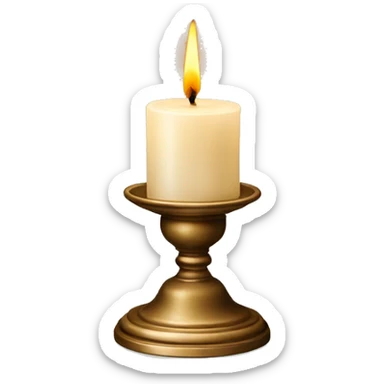 Vintage candle holder and a candle sticker