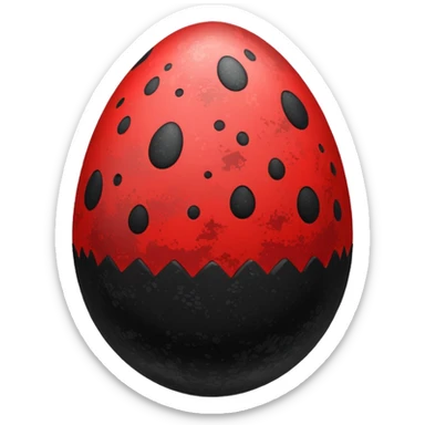 easter egg red and black faded sticker