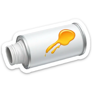 Tube of a paint sticker