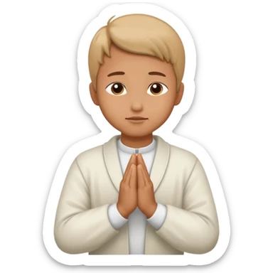 Paloma con manos orando sticker