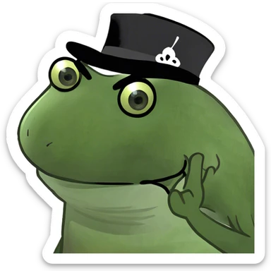 Side eye straight face sticker