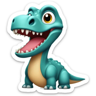 Dino mit süßen Lächeln & Herzen sticker