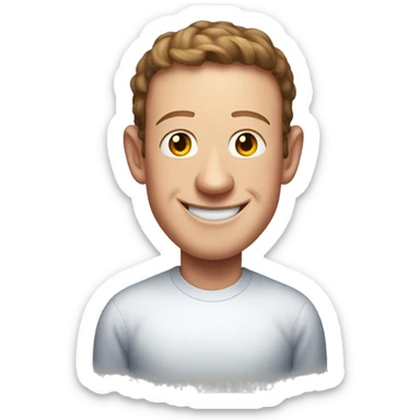mark zuckerberg with devil smile sticker