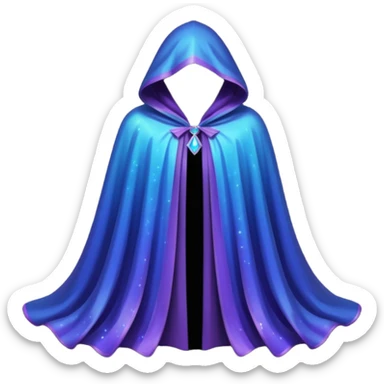 a fantasy magic cloak sticker