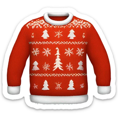Red Christmas sweater sticker