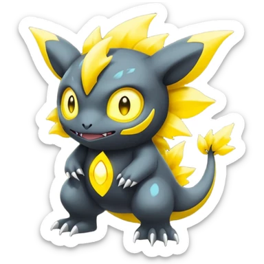 Elemental Dark-type-Electric-type natural Pokémon-Fakémon-creature sticker