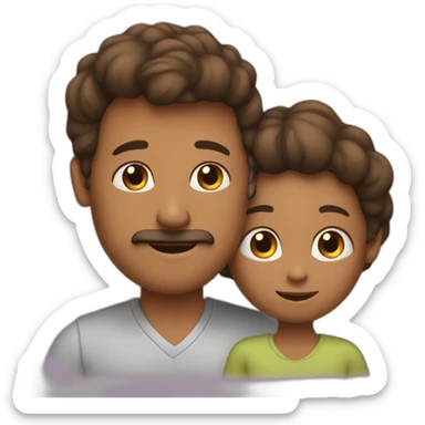 Me mother with boy and me dad sticker