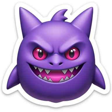 Pokemon legendary purple and pink mega gengar sticker
