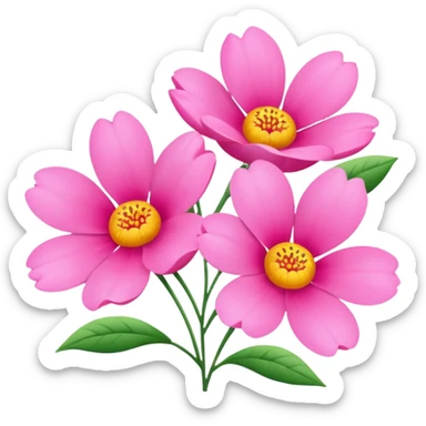 Pink flowers sticker