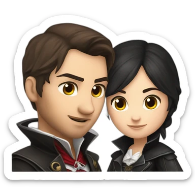 assassin's creed jacob and evie frye sticker