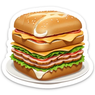 katsu sando sandwich with steam sticker
