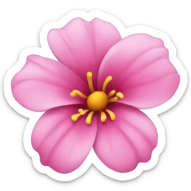pink flower sticker