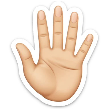 The ok hand emoji but with the 2 fingers spread apart sticker