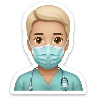medical mask face sticker