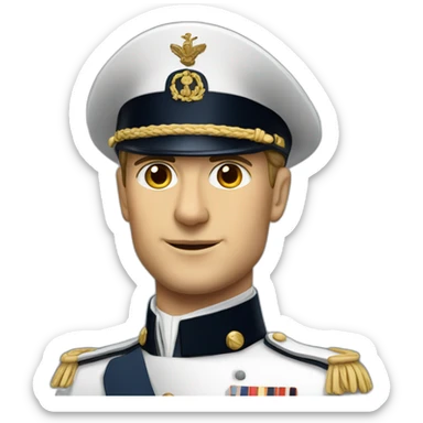 Big French navy officer sticker