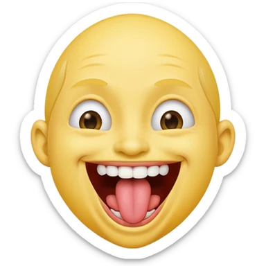aku mau emoji orang ketawa sambil menjulurkan lidah sticker