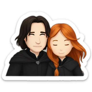 snape and lily potter hugging sticker