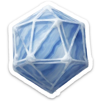 Blue lace agate icosahedron sticker