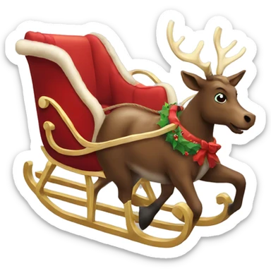 Christmas sleigh  sticker