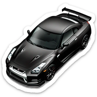 jdm car similar to nissan gtr r35, black color sticker