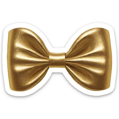 Gold bow shape hair clip sticker