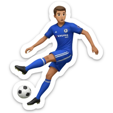 Chelsea FC Soccer player kicking a ball  sticker
