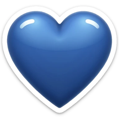 Navy Dark blue heart sticker